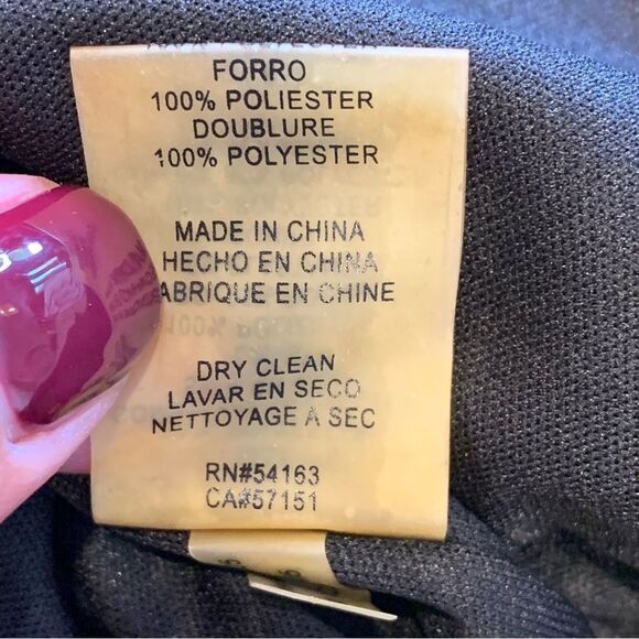 Vince Camuto Mock-Neck Chiffon Shift Dress Black Size 12 - Picture 11 of 13